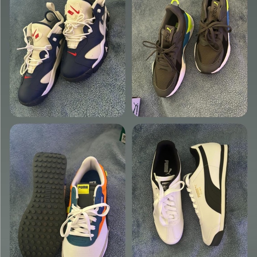 Puma White and Black Sneakers Classic Style